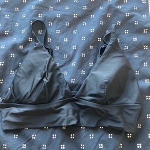 Aerie Triangle Bikini Top — Black Size Medium